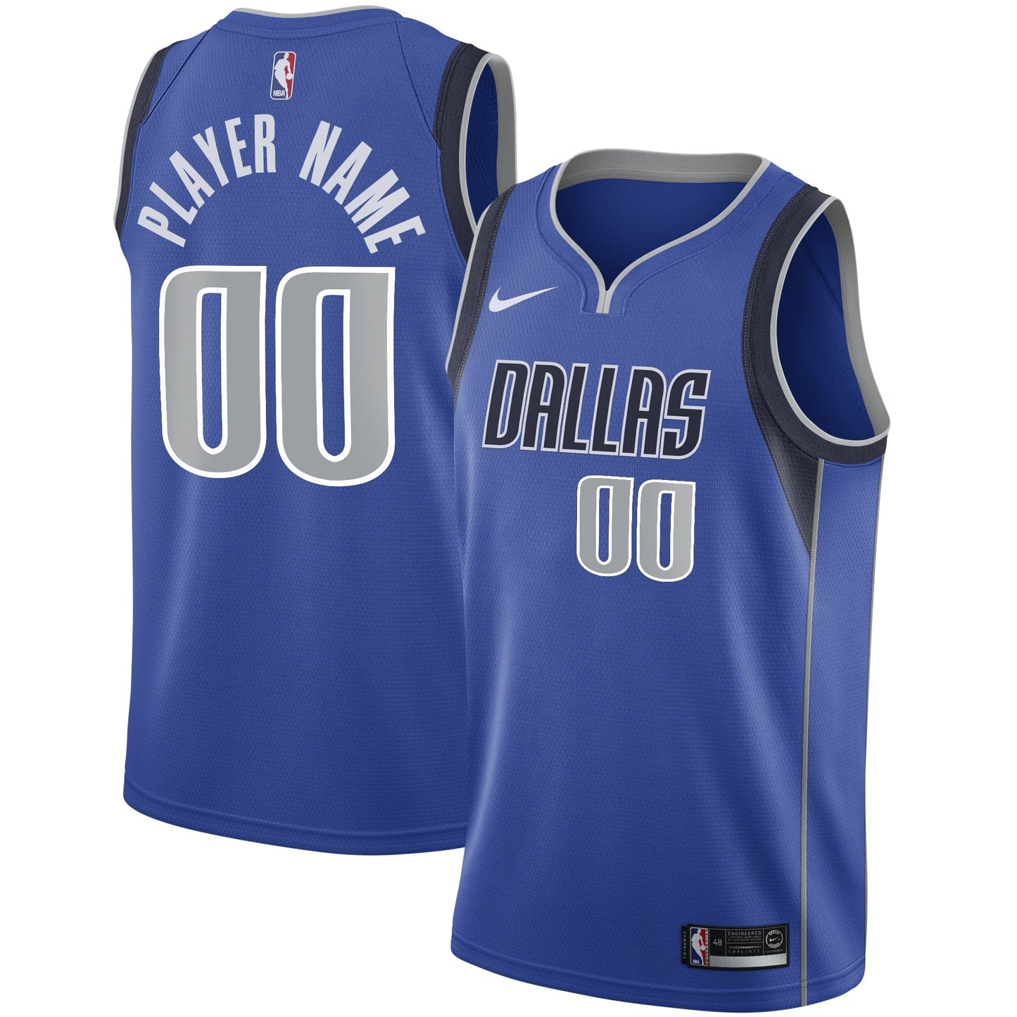 Dallas Mavericks Nike Swingman Custom Jersey Blue - Icon Edition