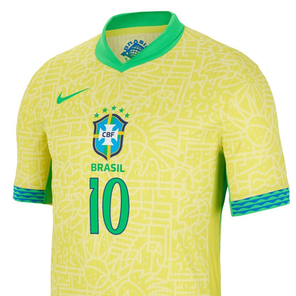 Neymar Jr. Brazil National Team Nike 2024 Home Match Player Jersey – Yellow