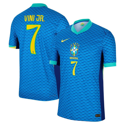 Vini Jr. Brazil National Team Nike 2024 Away Jersey - Blue