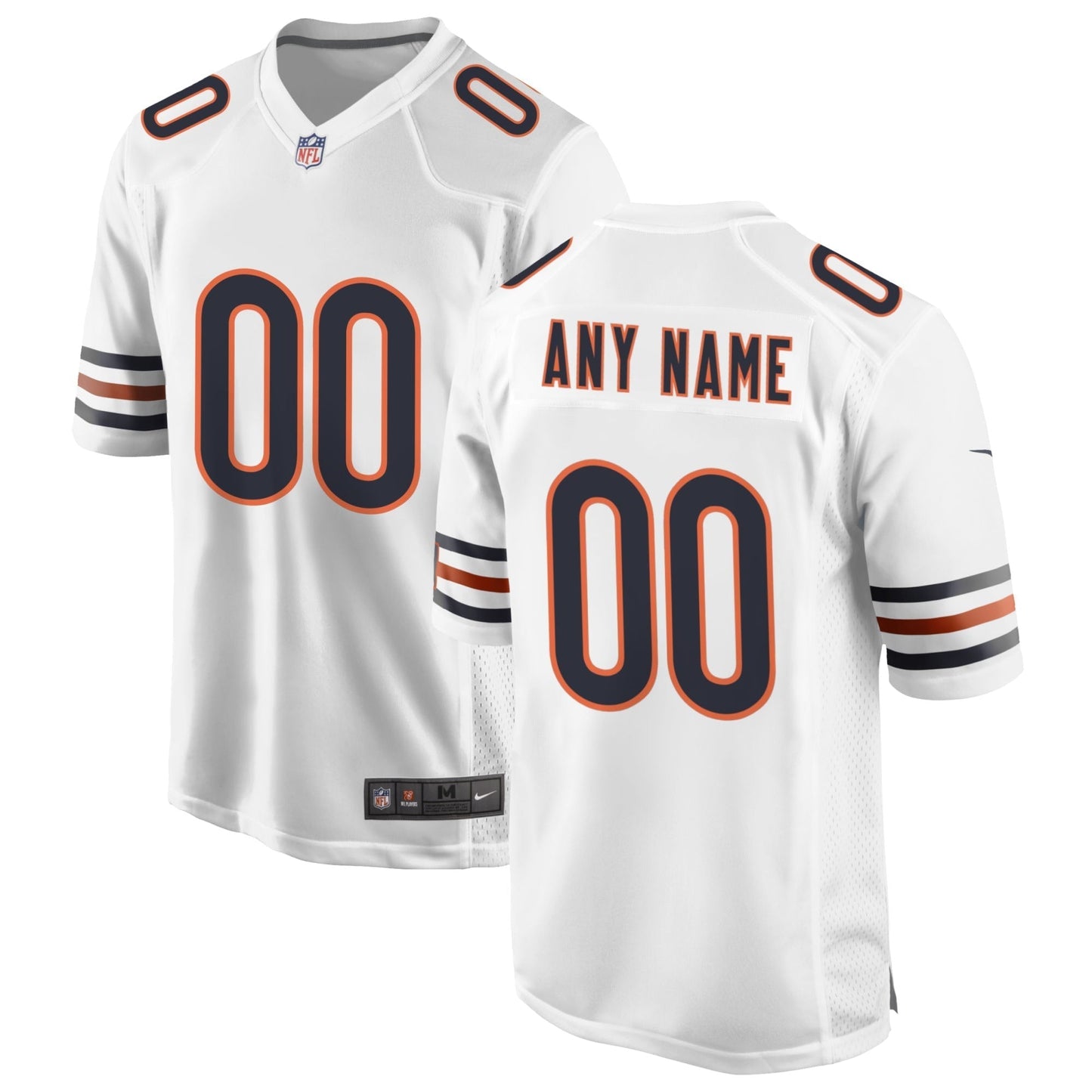 Chicago Bears Nike Custom Game Jersey - White