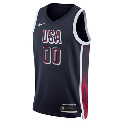 USA Basketball Nike Unisex 2024 Swingman Custom Jersey - Navy