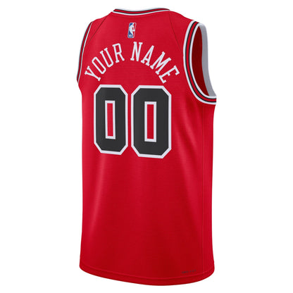 Chicago Bulls Nike Unisex Swingman Custom Jersey Red - Icon Edition