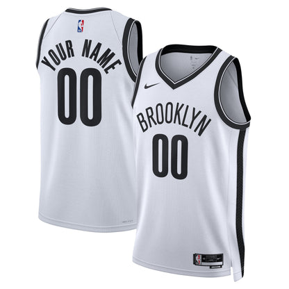 Brooklyn Nets Nike Unisex Swingman Custom Jersey White - Association Edition